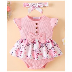 Printed Onesie with Headband