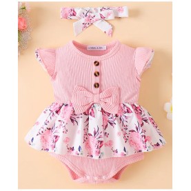 Printed Onesie with Headband